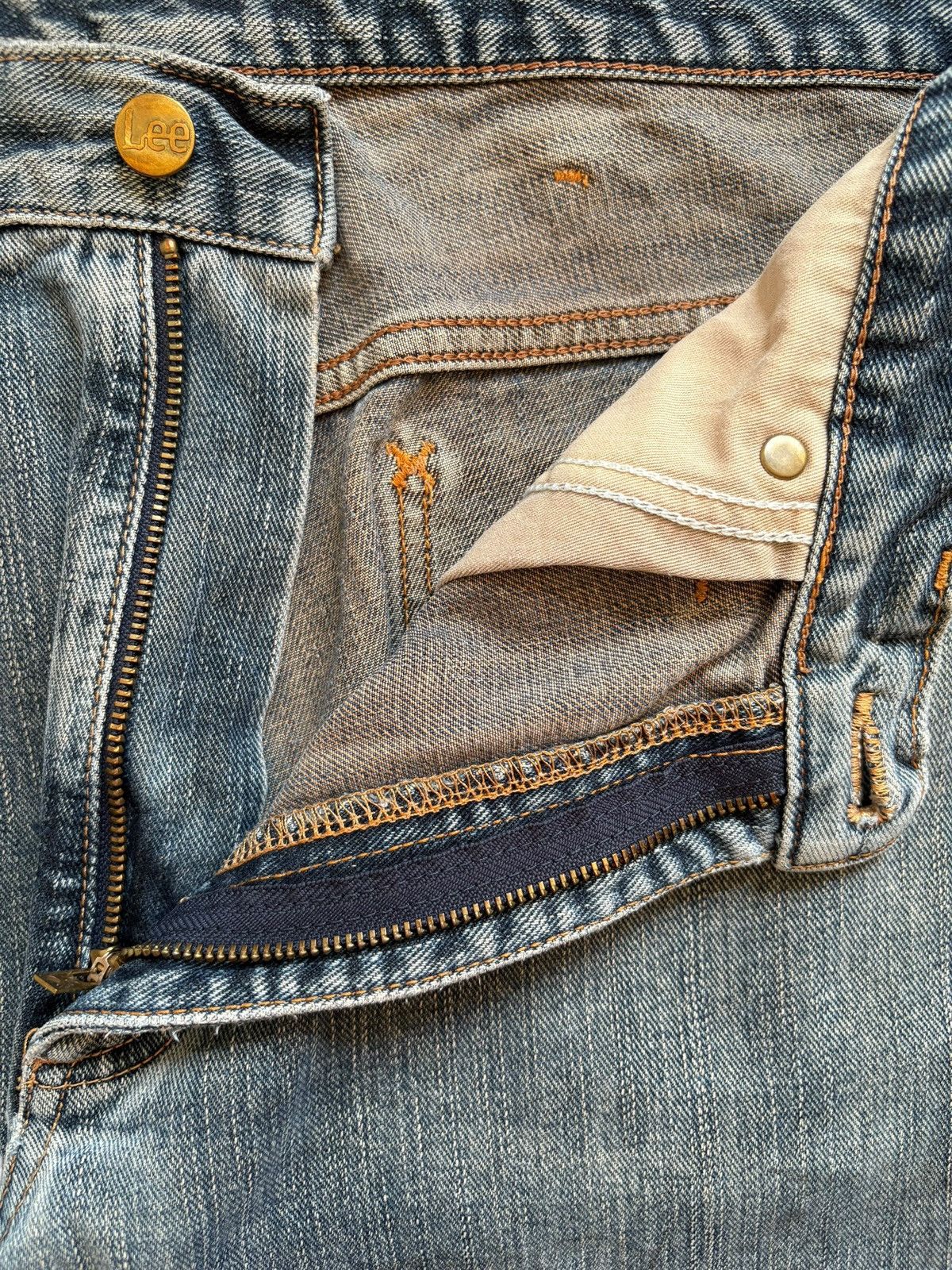 Japanese Brand × Lee Vintage Japanese Lee Mud Wash Loose Jeans Size US 32 / EU 48 - 9 Thumbnail
