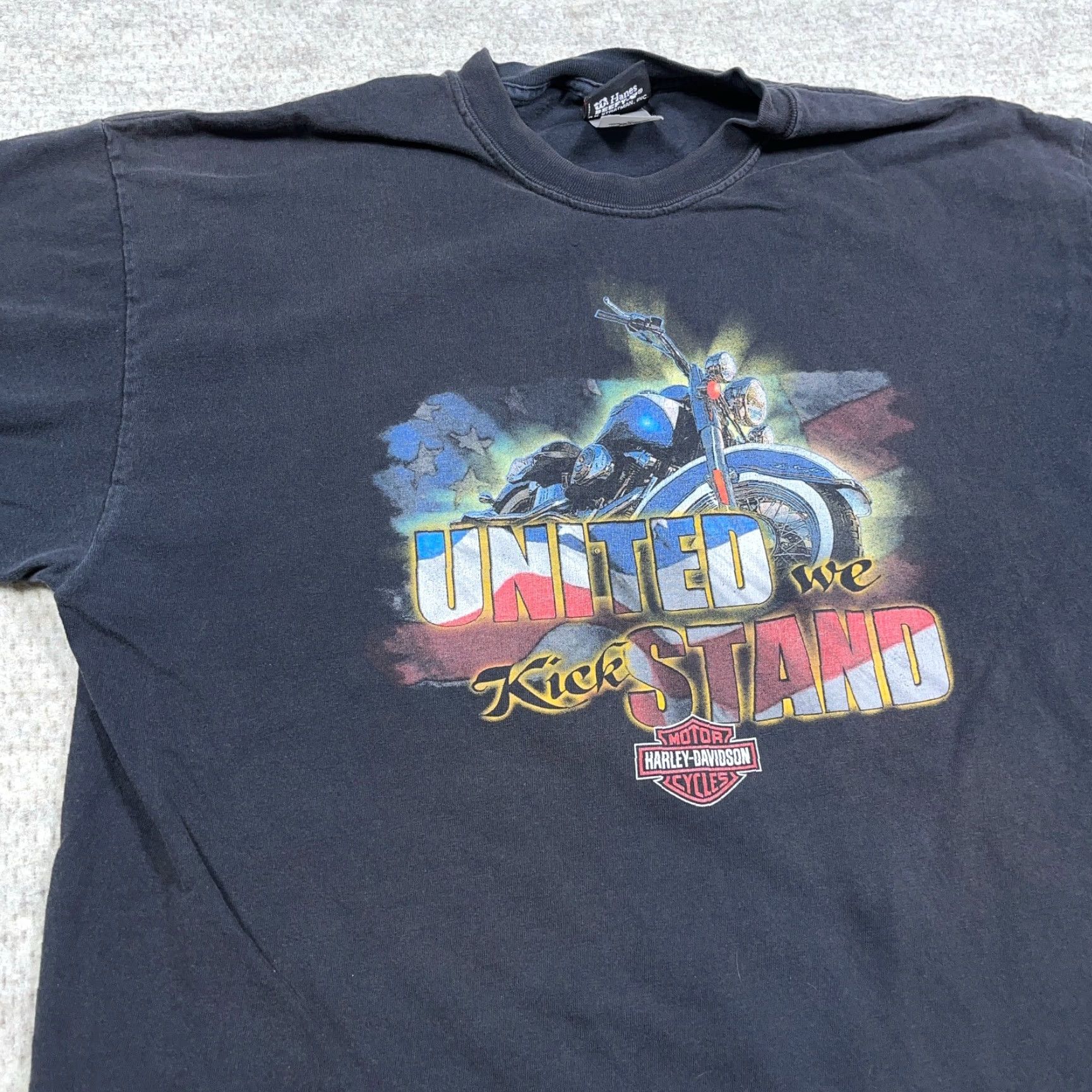 Harley Davidson Vintage Harley-Davidson T-Shirt Men XL Black Graphic Print Logo 80s Biker Motorcycle USA Retro Modern Wear Mens Size US XL / EU 56 / 4 - 6 Thumbnail