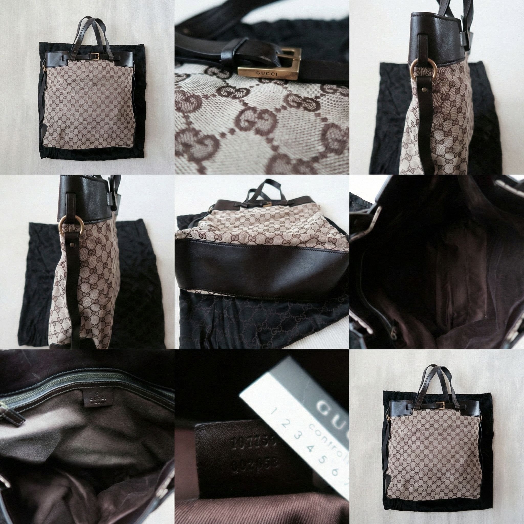 Gucci Gucci GG Monogram Canvas Buckle Tote Bag Size ONE SIZE - 8 Thumbnail