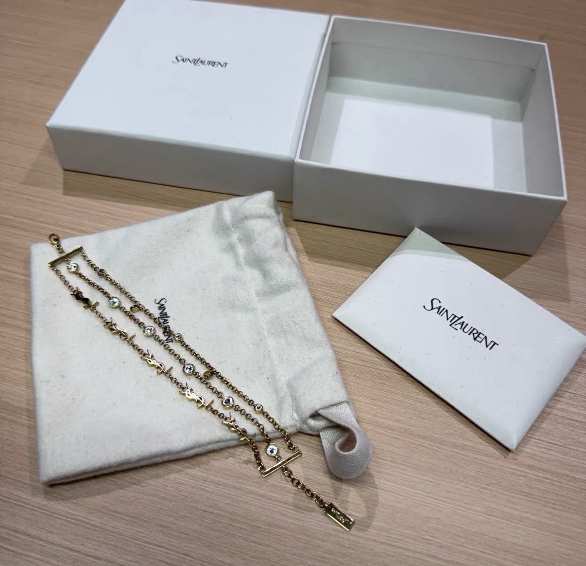 Yves Saint Laurent Saint Laurent Cassandre Multi-chain Gold-plated Bracelet J42 Size ONE SIZE - 5 Thumbnail