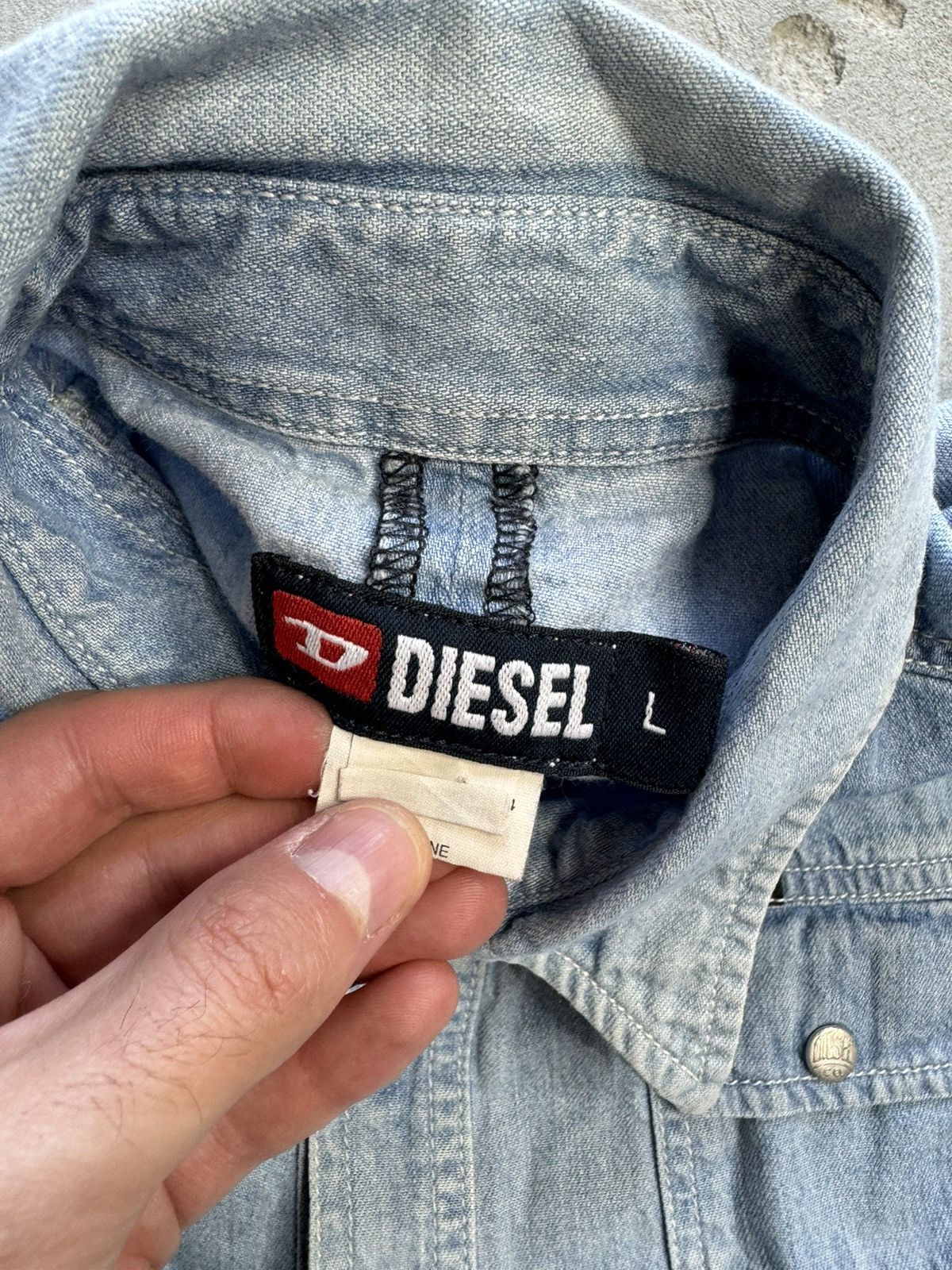 Diesel × Vintage Vintage Diesel Industries Jeans Shirt Size L / US 10 / IT 46 - 3 Thumbnail