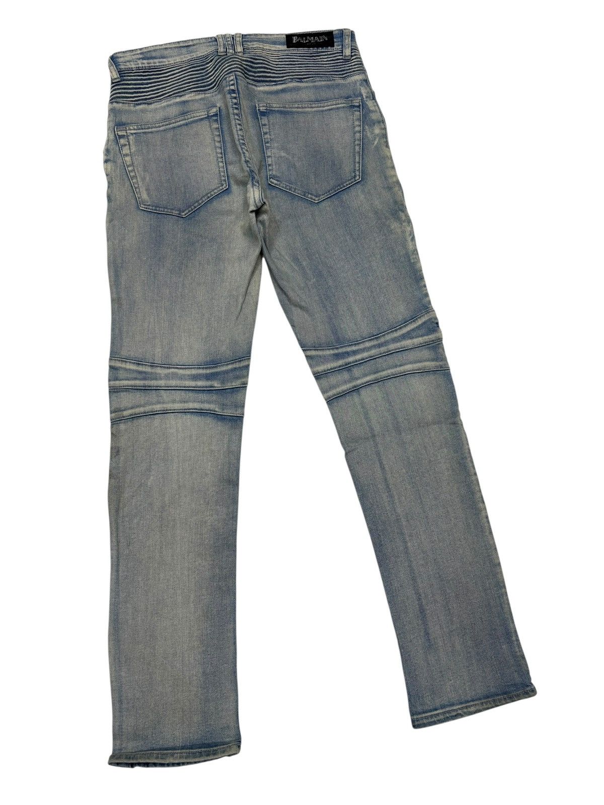 Other BALMAIN BIKER DENIM ZIPPER DISTRESSED DENIM JEANS Size US 32 / EU 48 - 4 Thumbnail