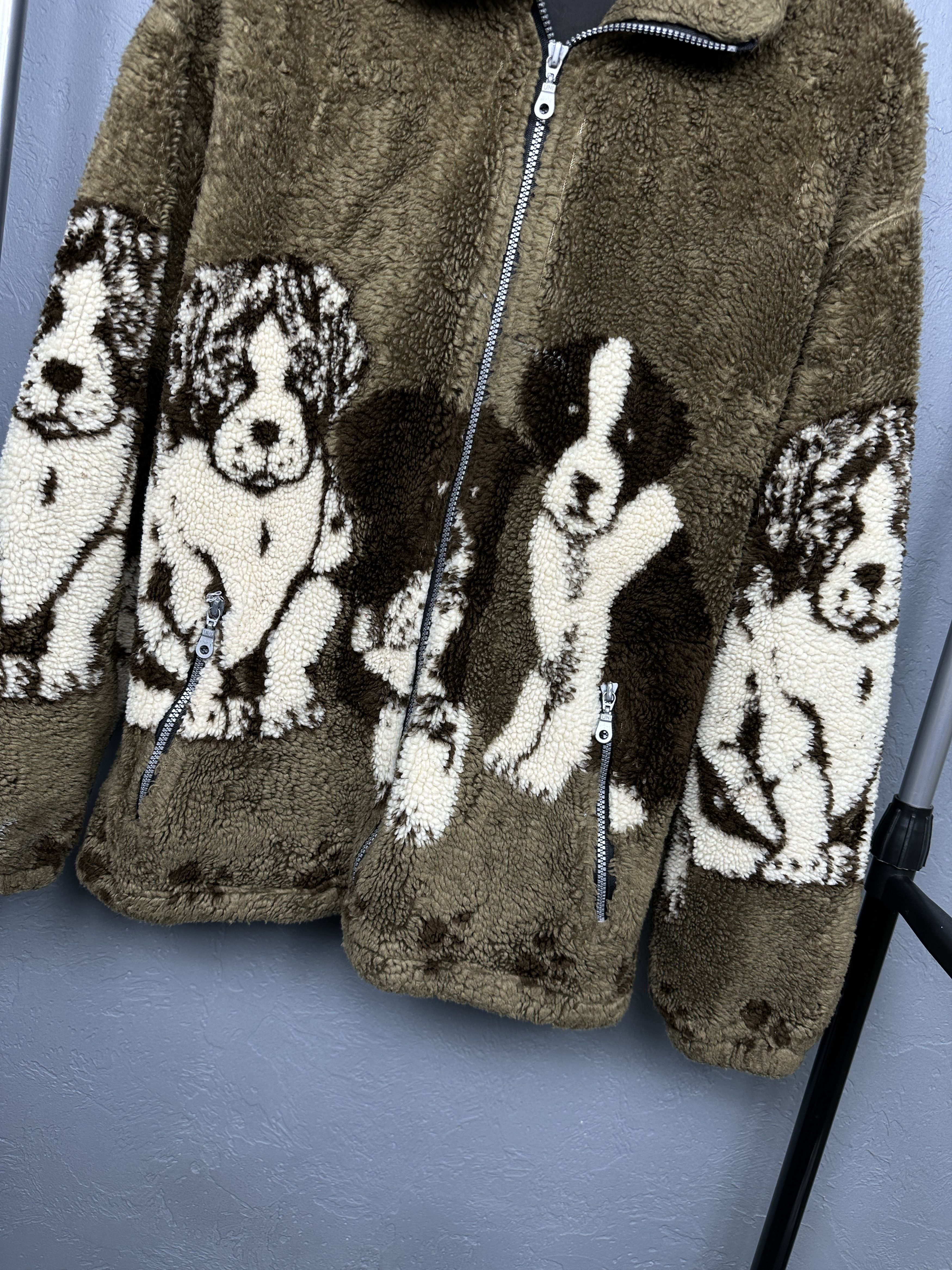 Vintage Vintage Animal DOG Fleece Jacket Size US L / EU 52-54 / 3 - 2 Thumbnail