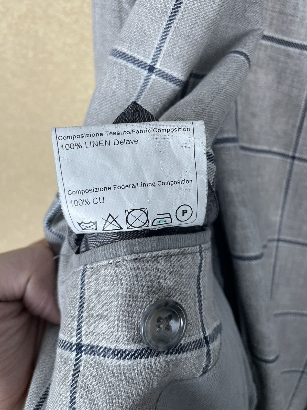 Tagliatore Tagliatore Linen Delavé Blazer Mens L 54 Grey Made in Italy Size 54R - 11 Thumbnail