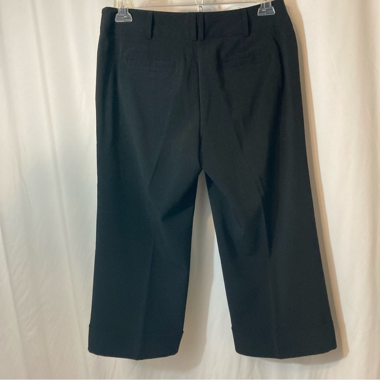 Other Counterparts Black Wide Leg Cropped Capri Dress Slacks Pants Size 32" / US 10 / IT 46 - 7 Thumbnail