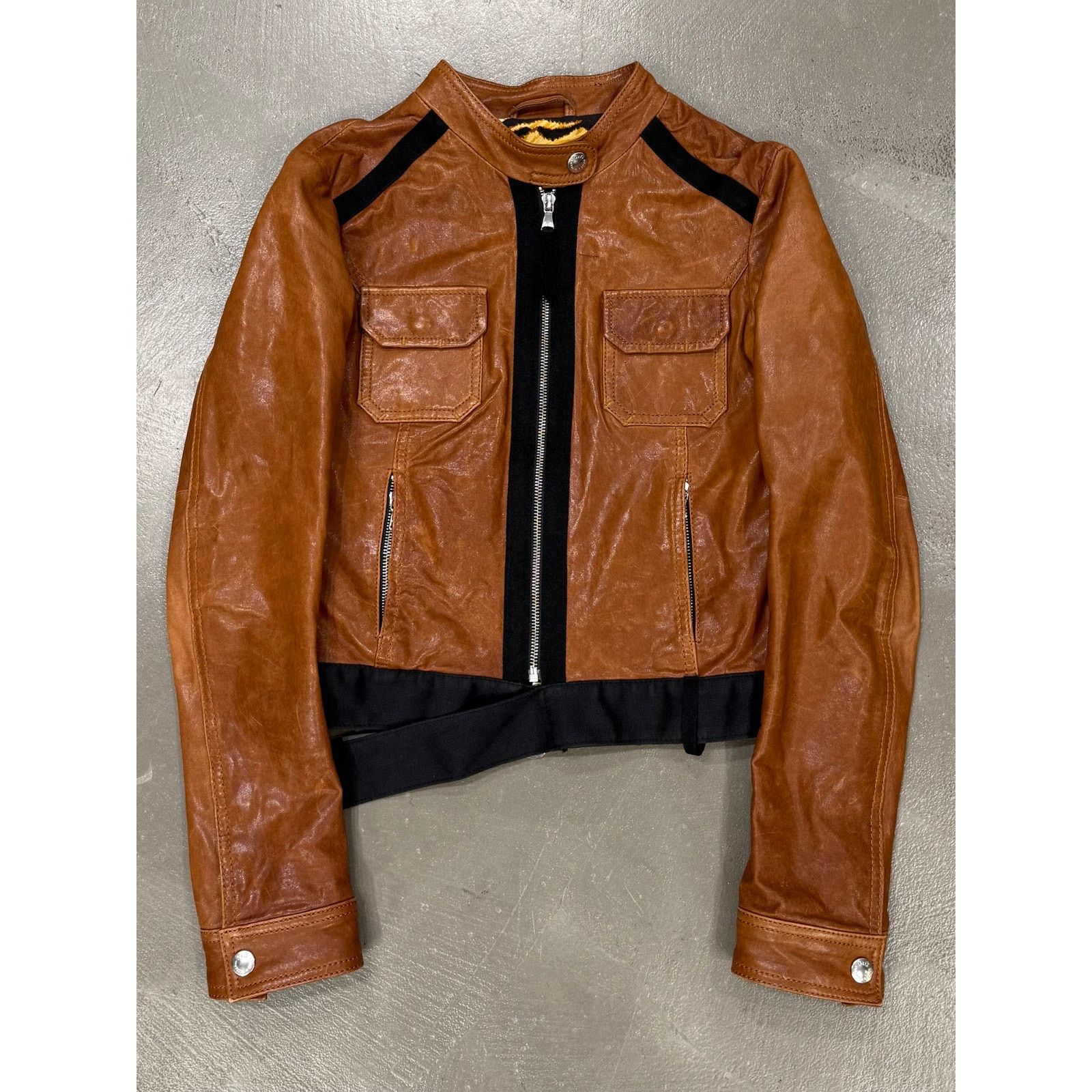 Dolce & Gabbana 2000s Dolce & Gabbana paneled moto jacket Size US S / EU 44-46 / 1 - 1 Thumbnail