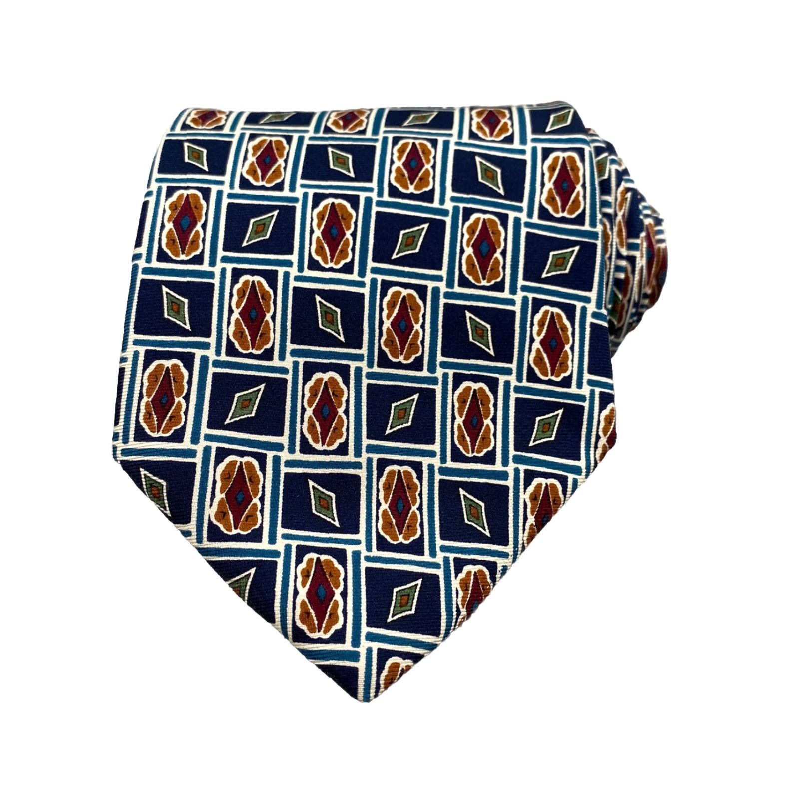 Brooks Brothers VINTAGE Brooks Brothers Geometric 100% Silk Tie Mens Classic Made in USA Preppy CorpCore Size ONE SIZE - 2 Thumbnail