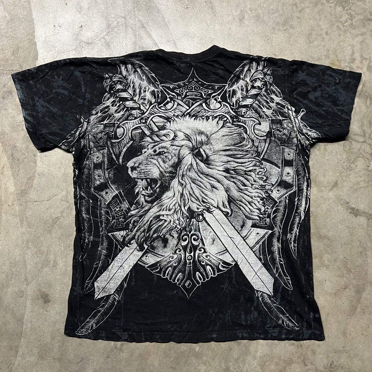 Affliction × Ed Hardy × Southpole Vintage Y2K Decoded AOP Graphic T-Shirt Size US L / EU 52-54 / 3 - 4 Thumbnail