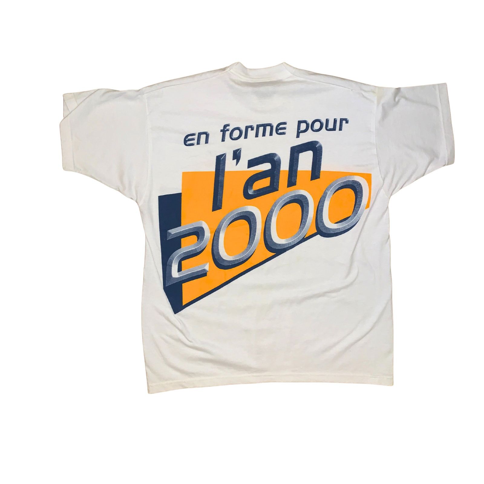 Fruit Of The Loom × Vintage Vintage 90s Réseau Santé "L'an 2000" Graphic T-Shirt XL Size US XL / EU 56 / 4 - 2 Thumbnail
