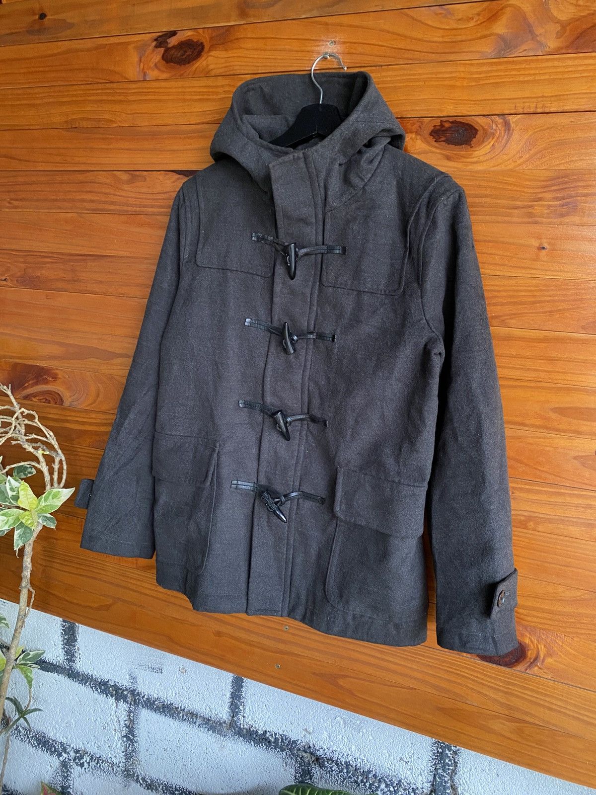 Beams Japan BEAMS HEART Hooded Duffle Coat Wool Blend Toggle Jacket Grey Size US S / EU 44-46 / 1 - 4 Thumbnail