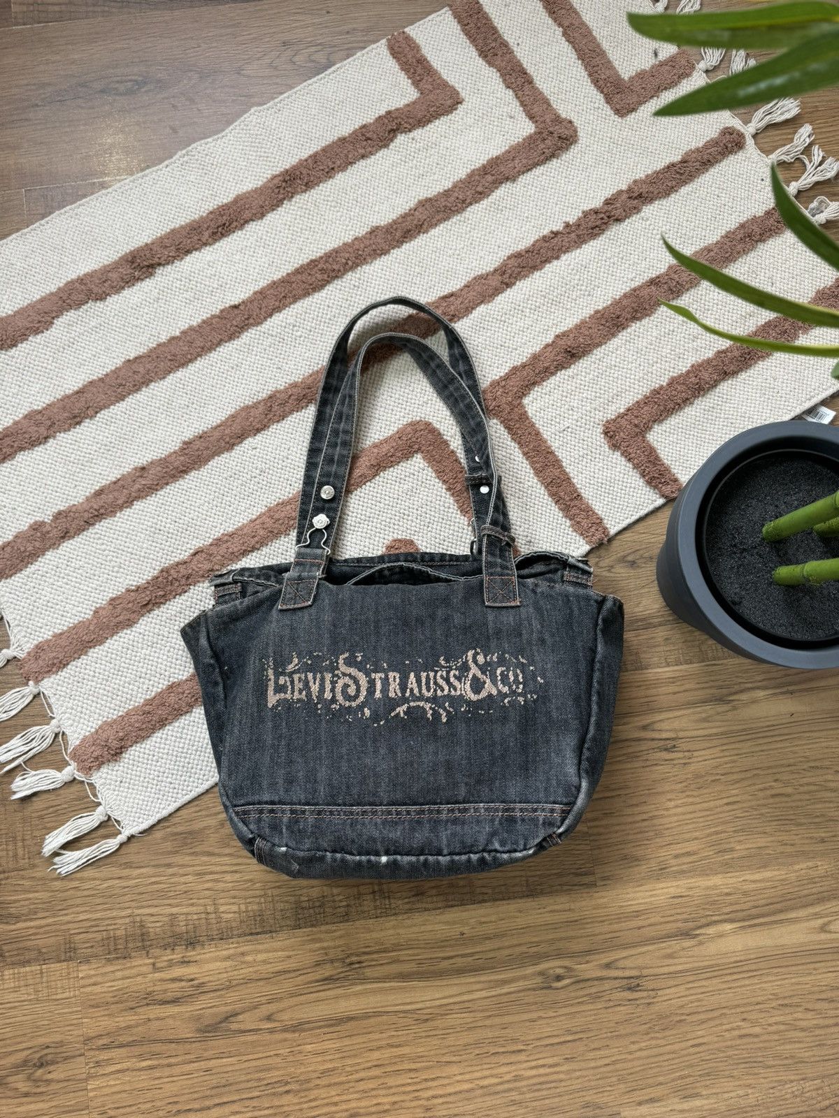 Levi's VINTAGE LEVI’S WASHED GREY DENIM BAG Size ONE SIZE - 2 Thumbnail