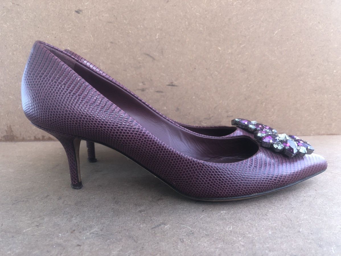 Dolce & Gabbana Dolce & Gabana Purple Leather Women’s Heels Size 40 Size US 9 / IT 39 - 1 Thumbnail