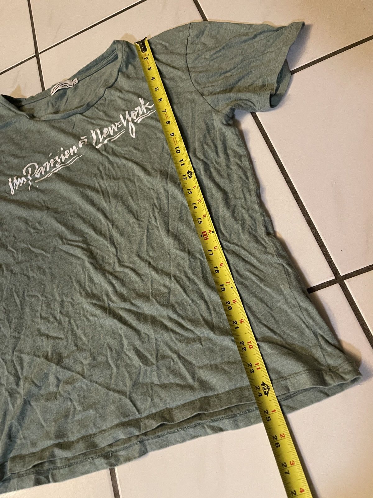 Maison Kitsune Maison Kitsune T Shirt Womens Size Green Parisien New York Size XL / US 12-14 / IT 48-50 - 4 Thumbnail