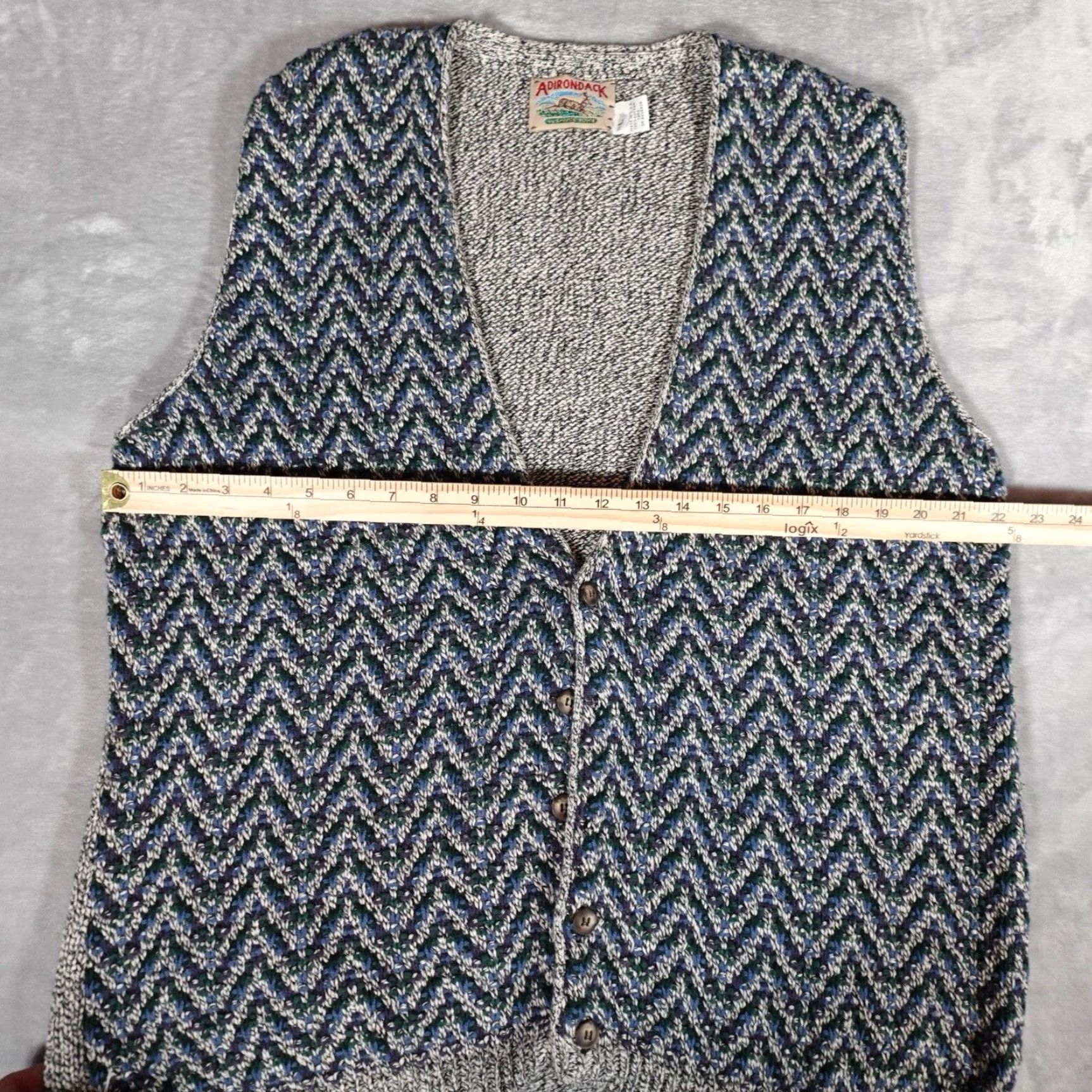 Vintage VINTAGE Savile Row Mens Cardigan Sweater Vest L Cotton Knitted Geometric All Seasons US Theme Size US L / EU 52-54 / 3 - 6 Thumbnail