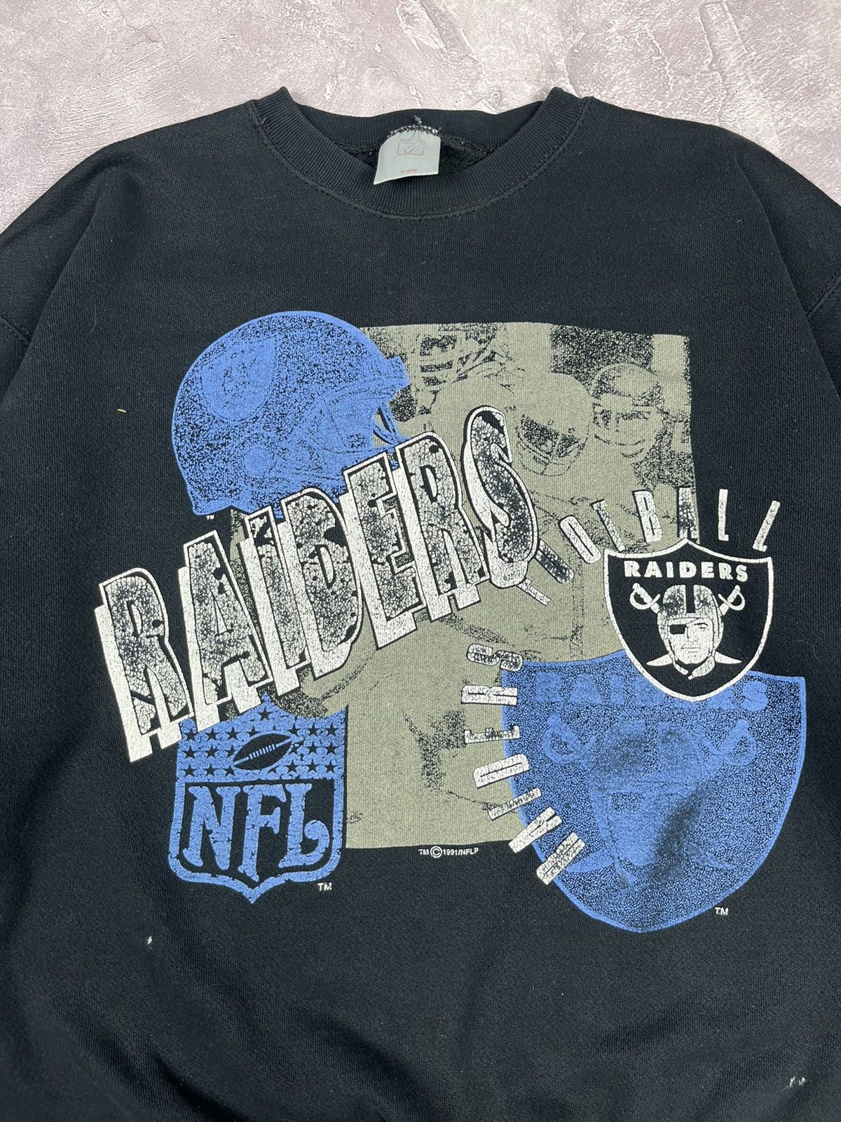 NFL VINTAGE NFL OAKLAND RAIDERS SWEATSHIRT AMERICAN FOOTBALL USA Size US XL / EU 56 / 4 - 2 Thumbnail