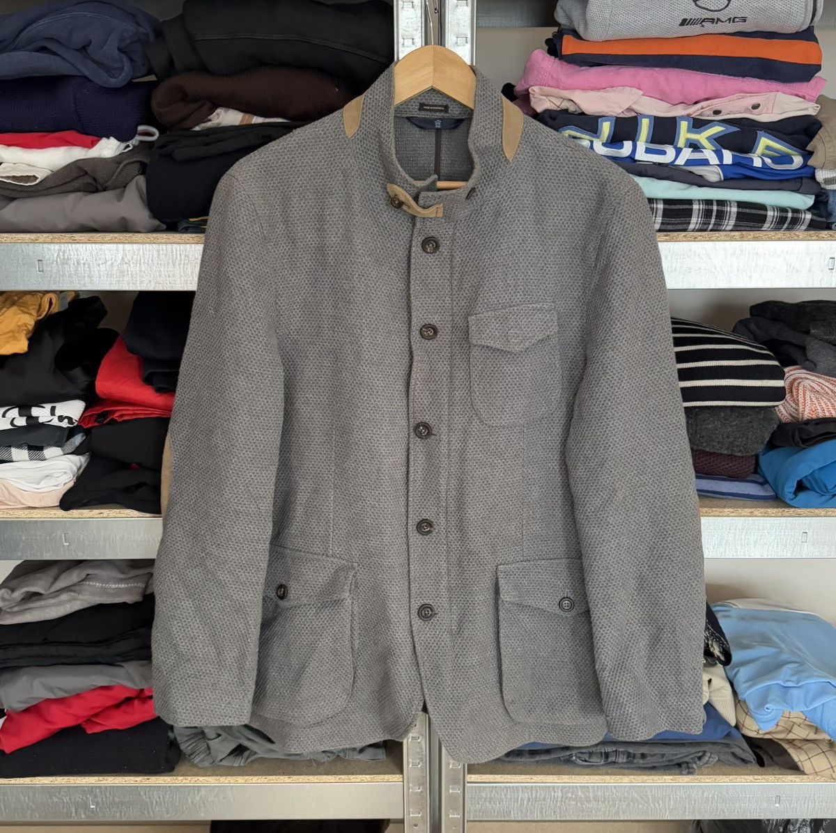 Designer × Massimo Dutti Massimo Dutti EUR52/USA42 blazer button up zip jacket coat Size 42S - 17 Thumbnail