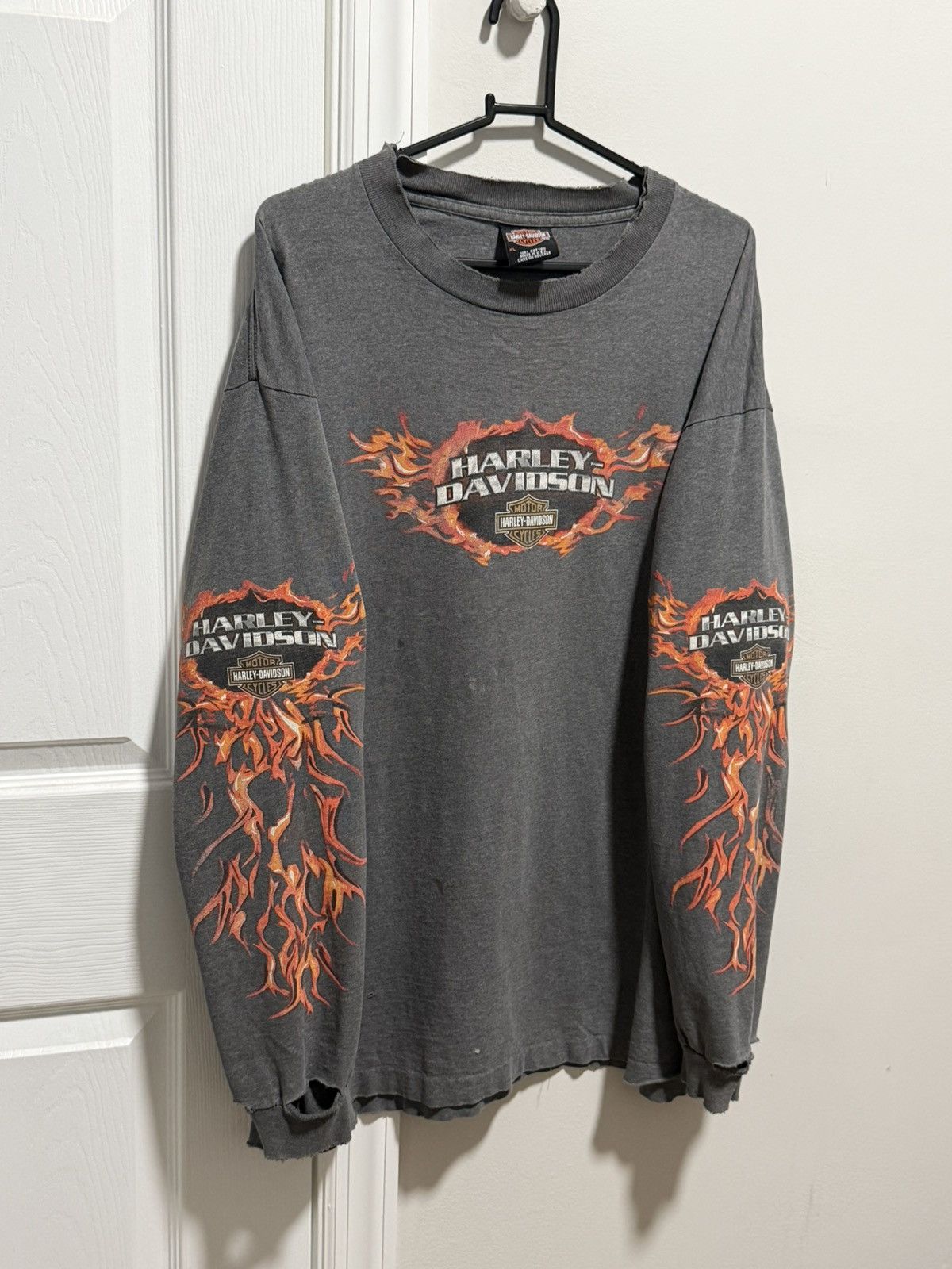 Harley Davidson Harley Davidson Flame Long Sleeve Tee Size US XL / EU 56 / 4 - 1 Thumbnail
