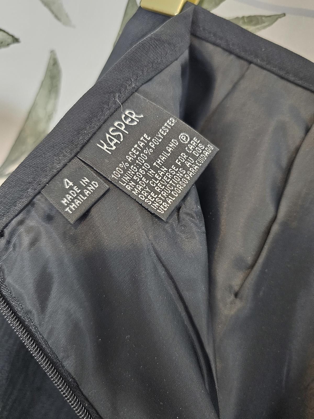Other Kasper Skirt Black Womens Size 4 Pencil Size 27" / US 4 / IT 40 - 2 Thumbnail