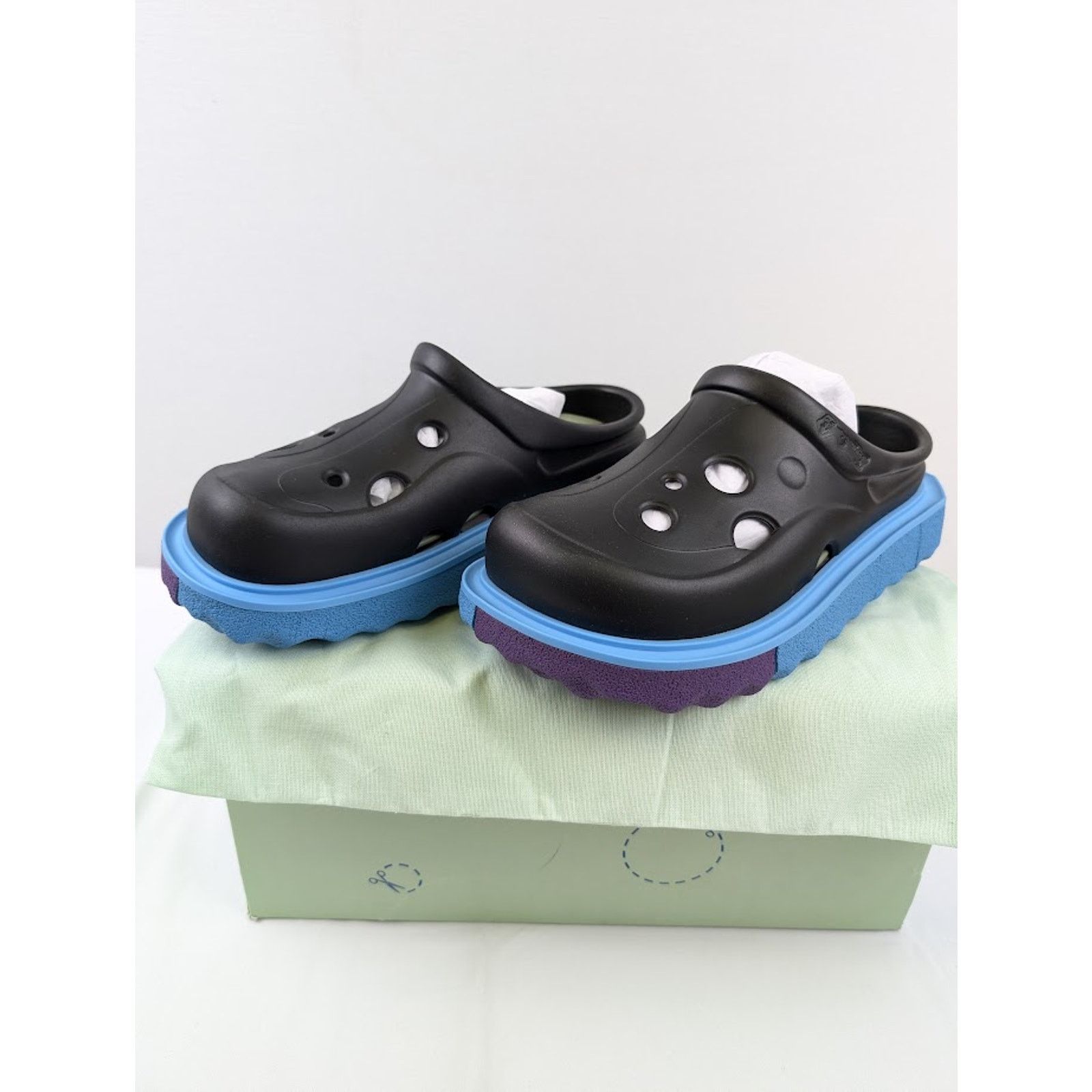 Off-White o1rshd1 Sponge Sole Meteor Slippers in Black / Blue Size US 9 / EU 42 - 17 Thumbnail