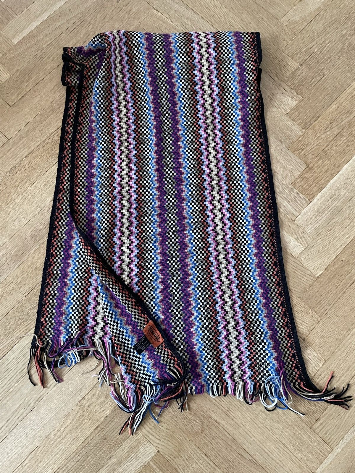 Missoni Missoni Patterned Wool Blend Scarf / Mufler Italian Designer Size ONE SIZE - 4 Thumbnail