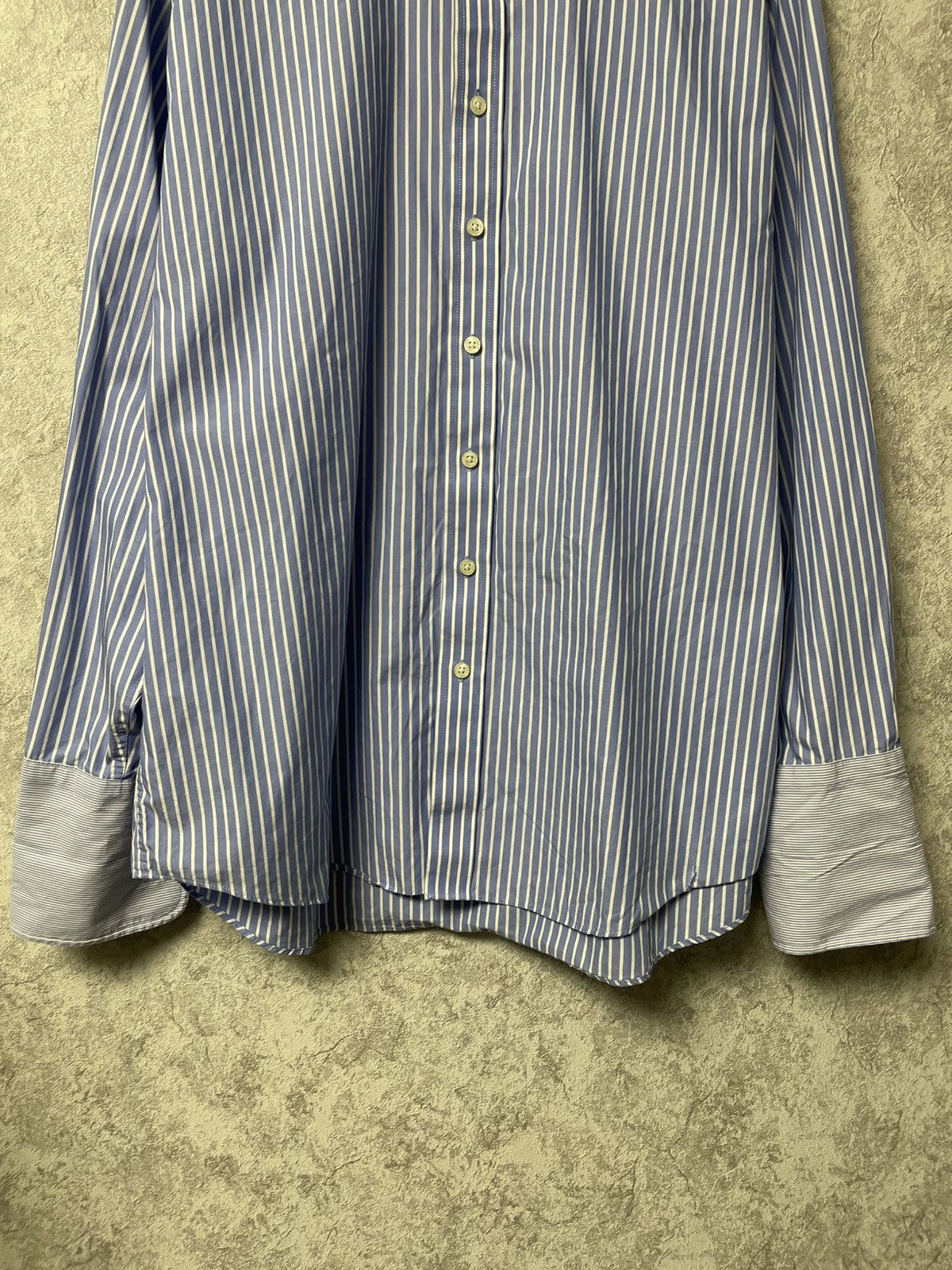 Balmain Vintage Balmain Business Stripe Shirt w/ French Cuffs 16½/42 Size US XL / EU 56 / 4 - 4 Thumbnail