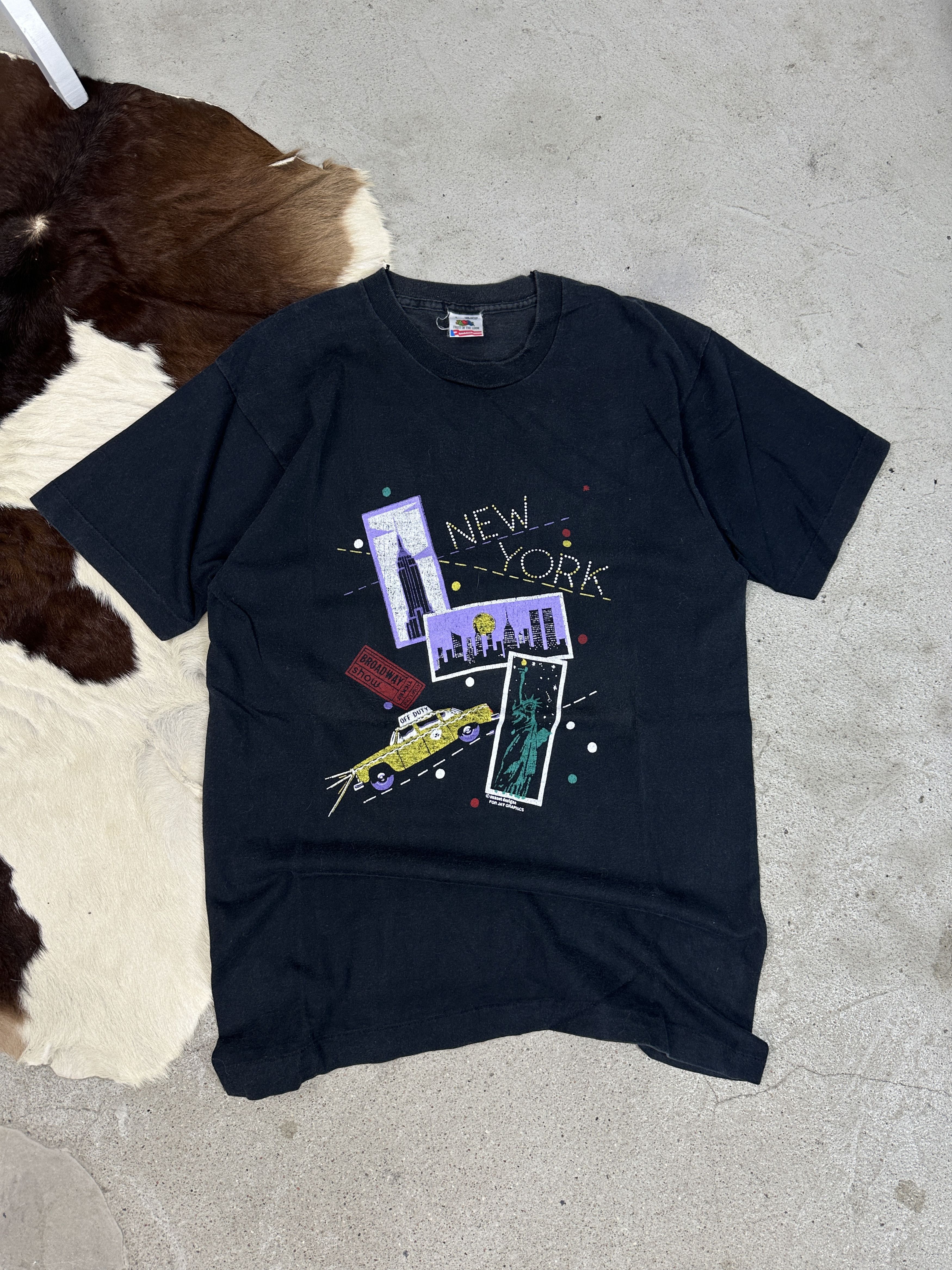 Vintage Vintage Streetwear Oversize New York 90s T-shirt Size US L / EU 52-54 / 3 - 2 Thumbnail
