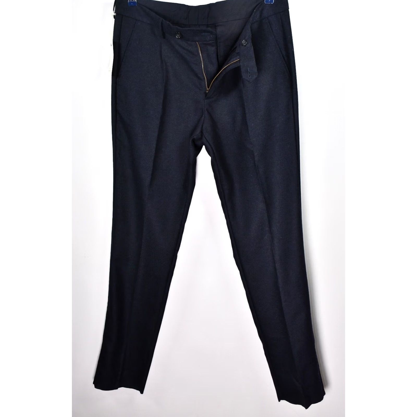 Hartford Hartford Altermative Clasics Teddy Wool Pants Men Regular 52 Blue Wool Flat Front Casual Formal Party 90s? Size US 36 / EU 52 - 3 Thumbnail