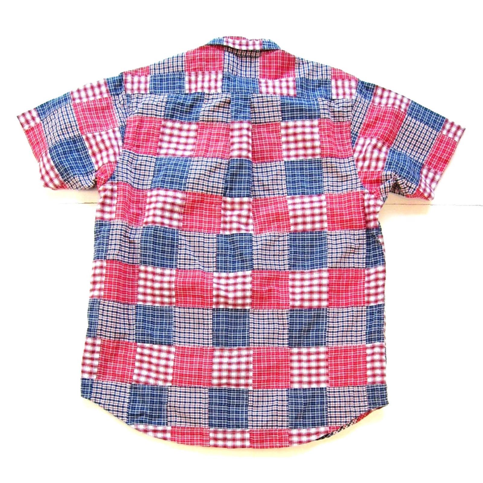 Nautica VINTAGE Nautica Shirt Plaid Short Sleeve Button Up Cotton Red M Mens Size US M / EU 48-50 / 2 - 2 Thumbnail