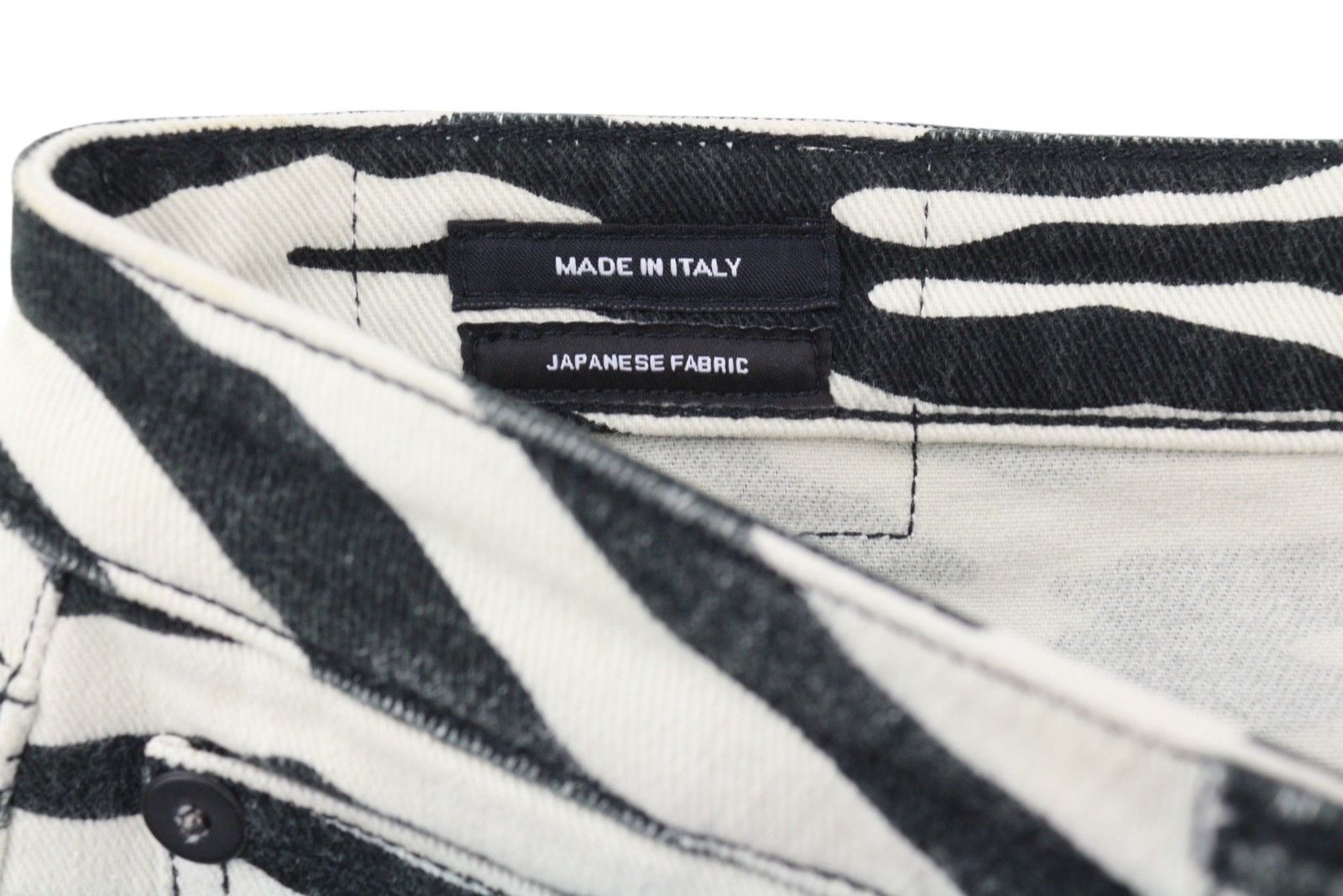 R13 ALISON SKINNY 27 Zebra Print Denim Zip Jeans 85833 Size 27" / US 4 / IT 40 - 6 Thumbnail