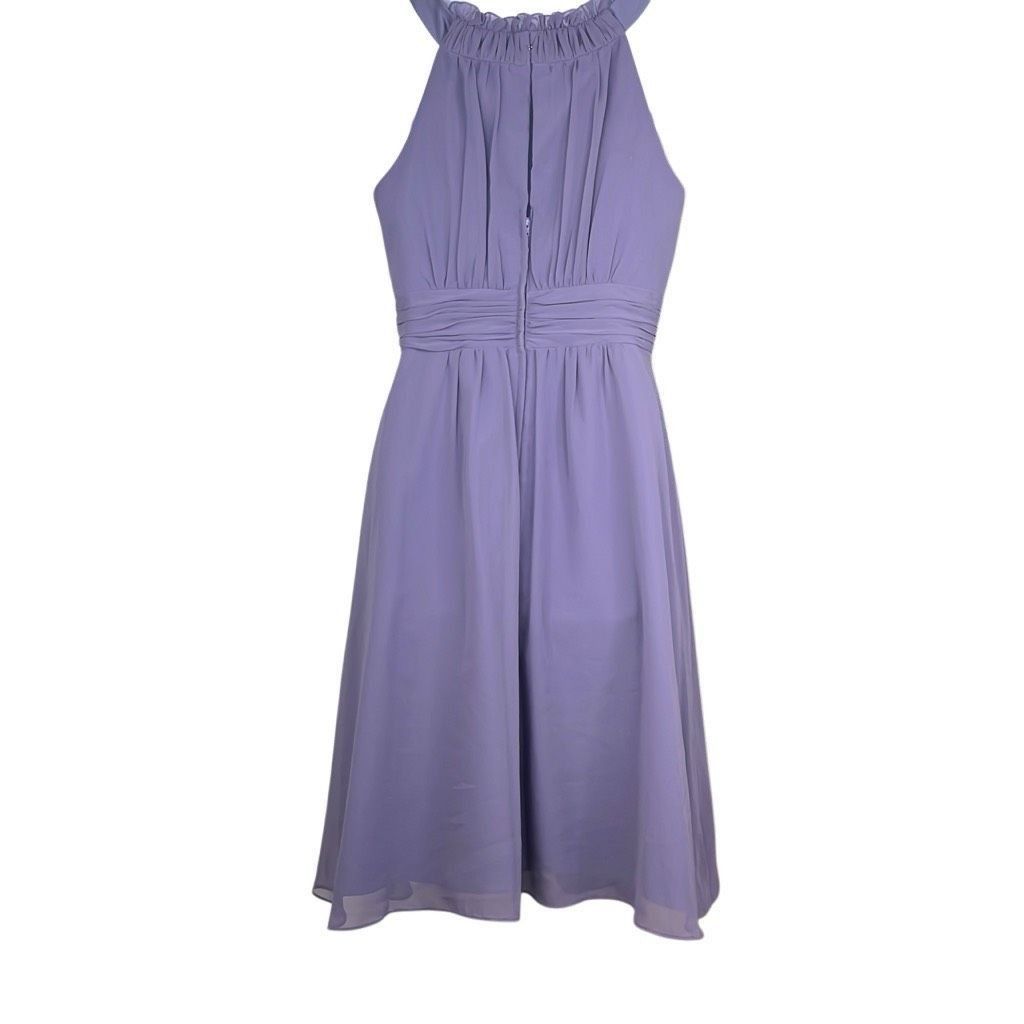 Other Alfred Angelo Womens 8 Purple Organza Fit N Flare Bridesmaid Size M / US 6-8 / IT 42-44 - 2 Thumbnail