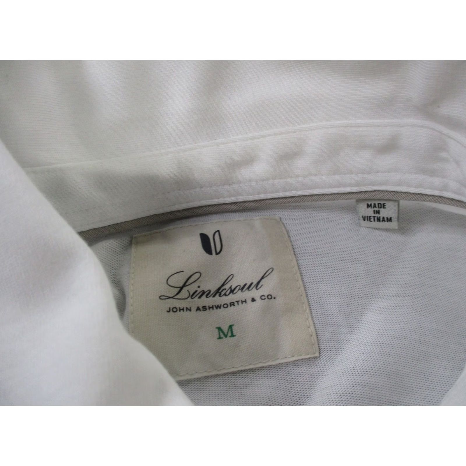 Vintage Linksoul Polo Shirt Womens M White Cotton Knit Button Collared Short Description Size M / US 6-8 / IT 42-44 - 6 Thumbnail