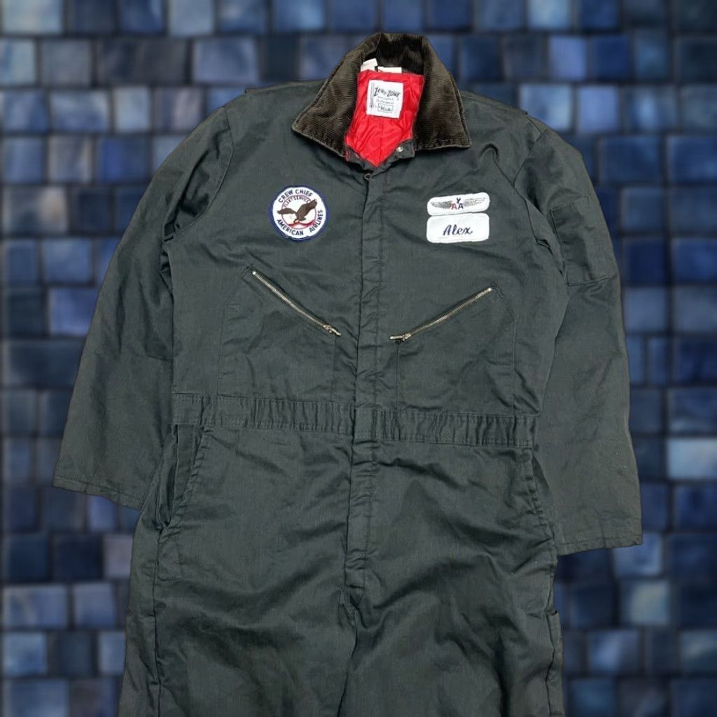 VINTAGE Walls American Airlines Insulated Coveralls BiSwing Crew Chief Mechanic Shirt?