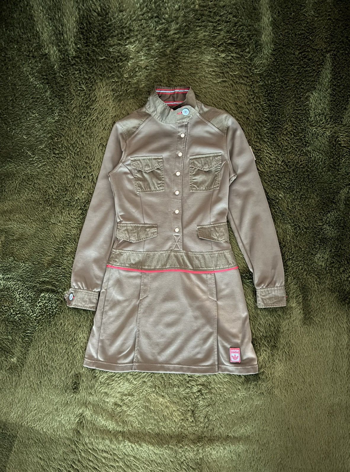 Adidas [85] 00s Adidas Originals Patchwork Military Jersey Dress Size S / US 4 / IT 40 - 1 Thumbnail