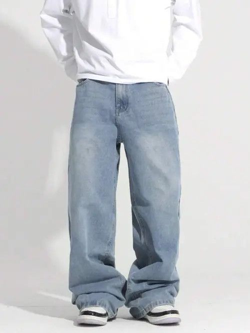 Jean × Vintage Washed VINTAGE 90s baggy jeans pants Size US 32 / EU 48 - 4 Thumbnail