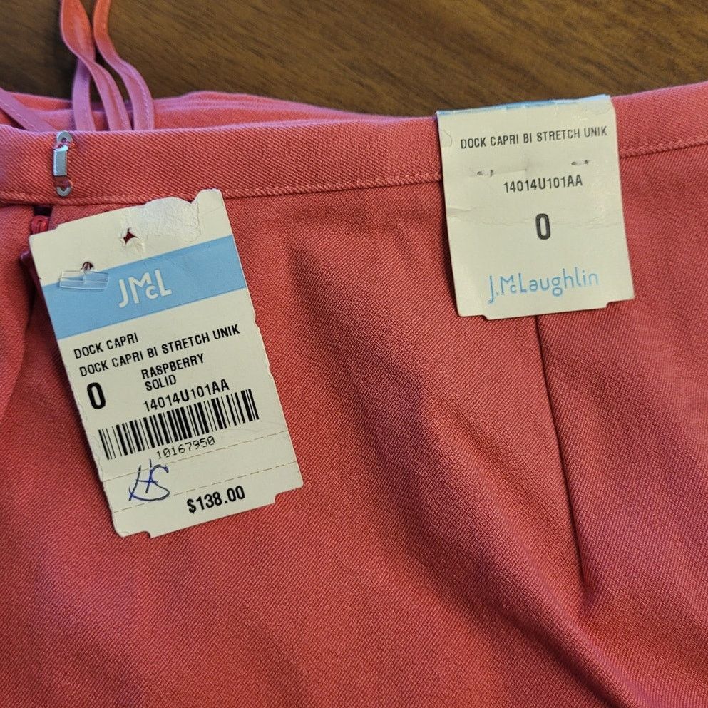 J.McLaughlin NWT J McLaughlin Capri Pants 0 Raspberry Bi Stretch Size 25" / US 0 / IT 36 - 3 Thumbnail