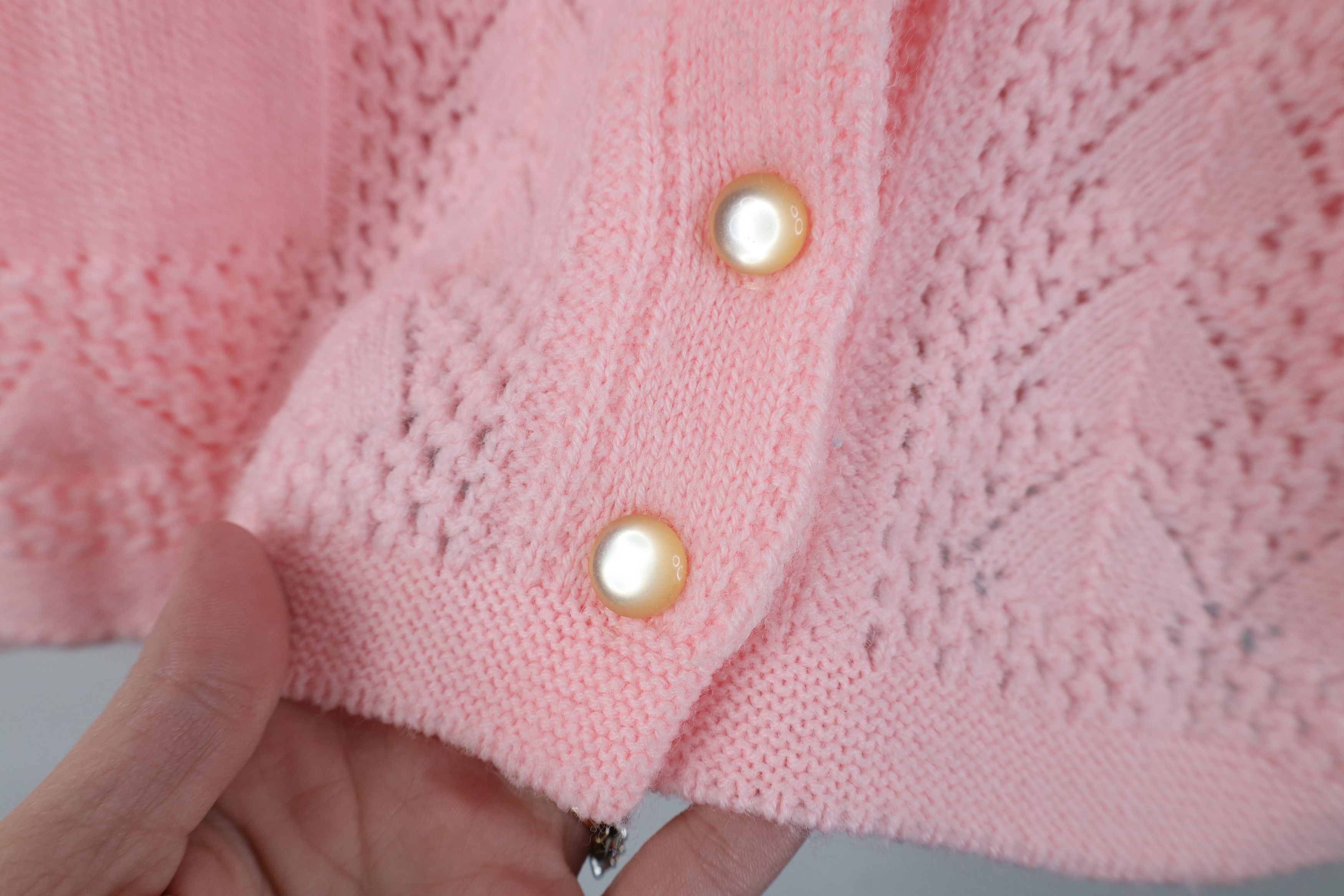 Vintage Vintage 50s 60s Streetwear Crochet Knit Cardigan Sweater USA Size M / US 6-8 / IT 42-44 - 4 Thumbnail