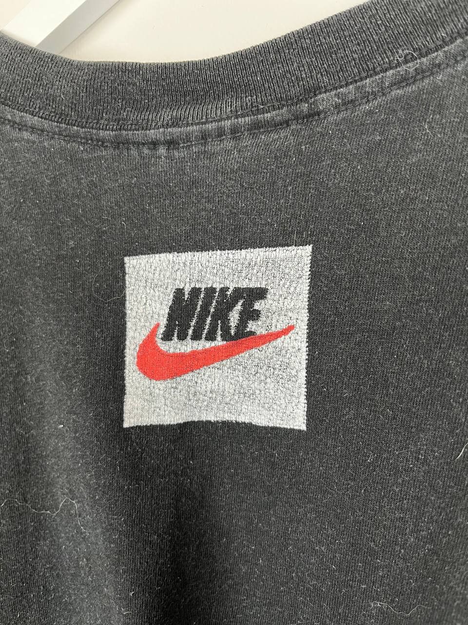 Nike Vintage 90s Nike Made in USA Black T-Shirt Big Swoosh Size L Size US L / EU 52-54 / 3 - 4 Thumbnail