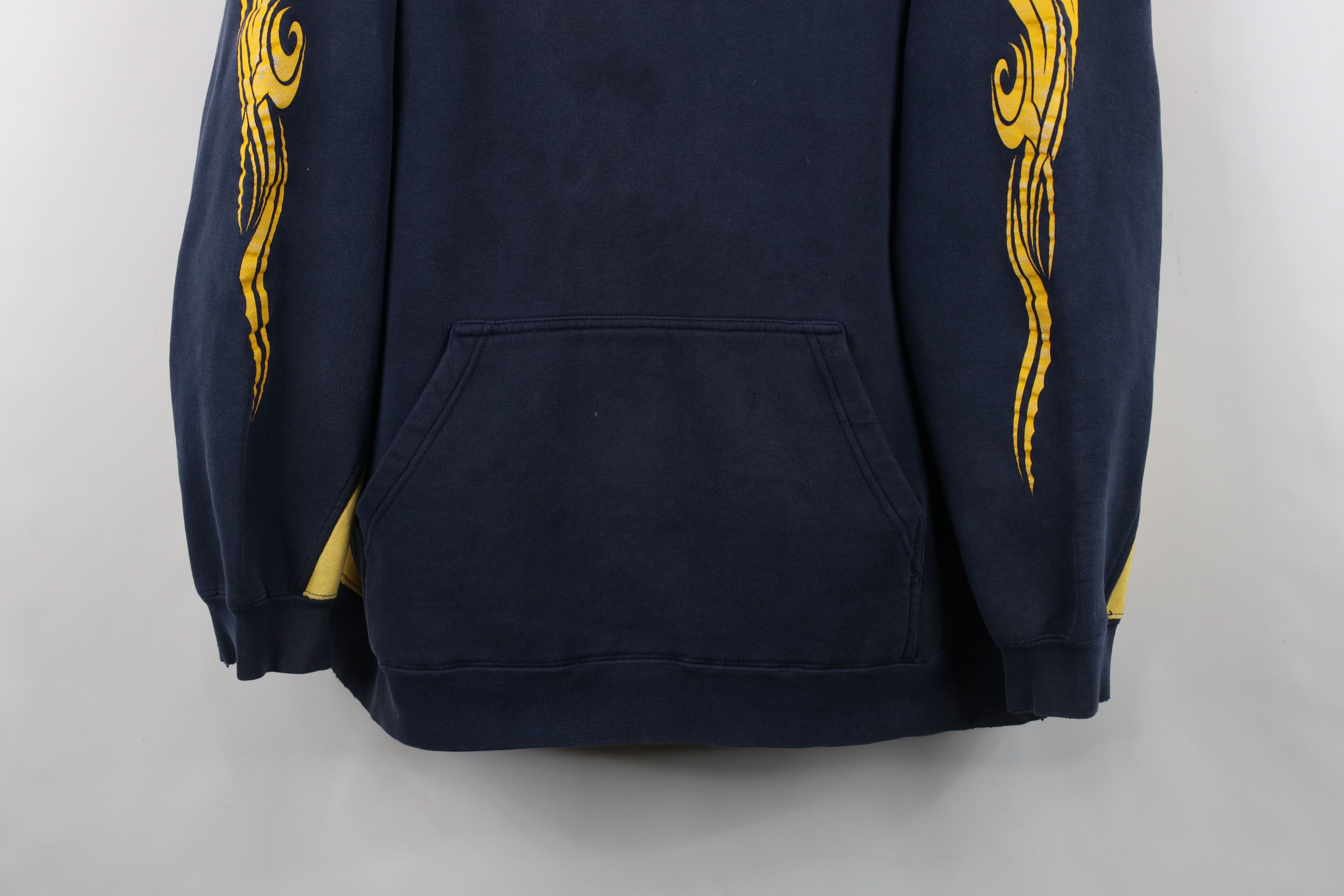 Vintage Vintage 90s Y2K Streetwear Tribal Dragon Hoodie Sweatshirt Size US XL / EU 56 / 4 - 3 Thumbnail