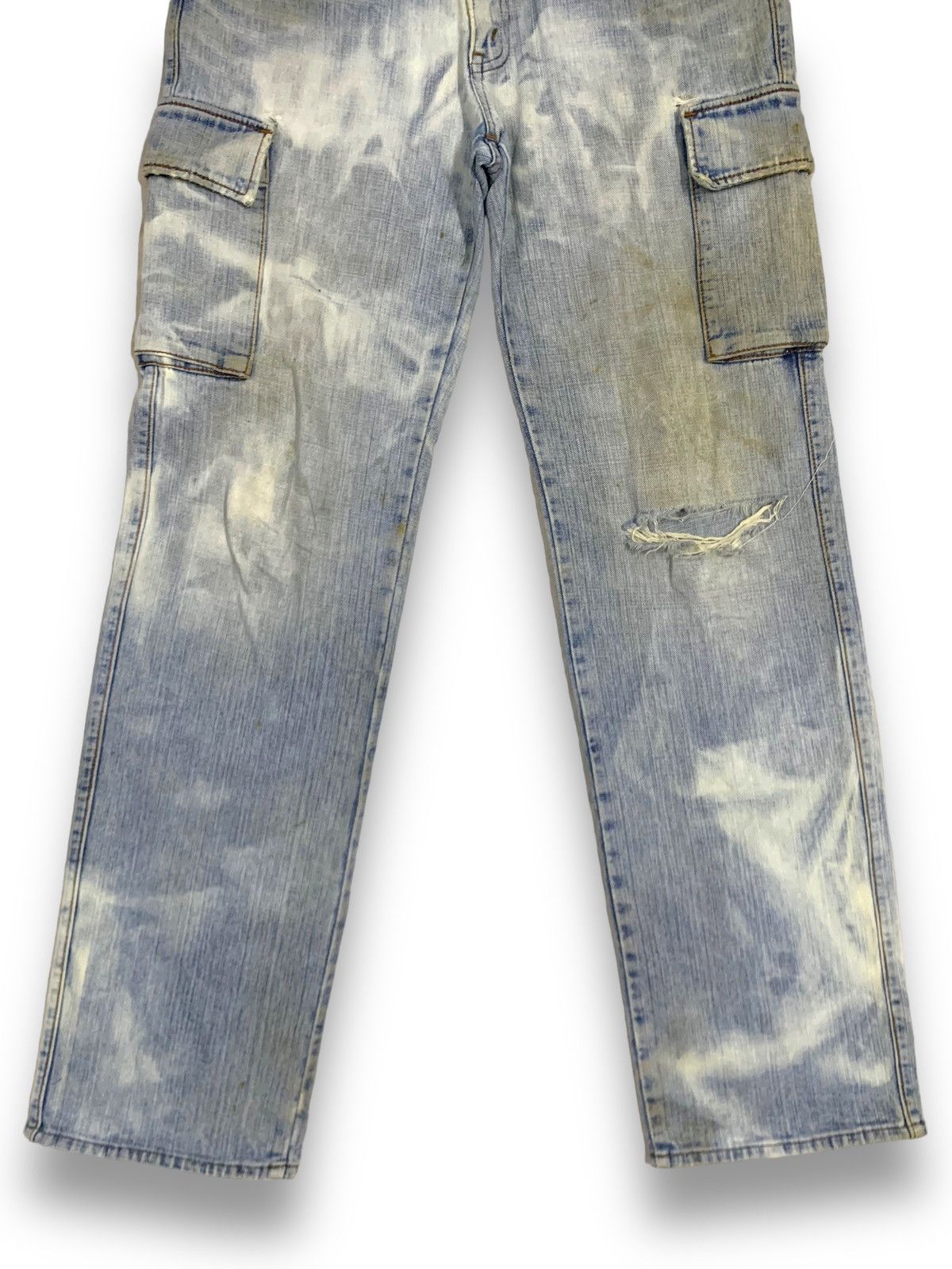 Japanese Brand Vintage Japanese Brand Dirty Mud Wash Baggy Cargo Jeans Size US 32 / EU 48 - 9 Thumbnail