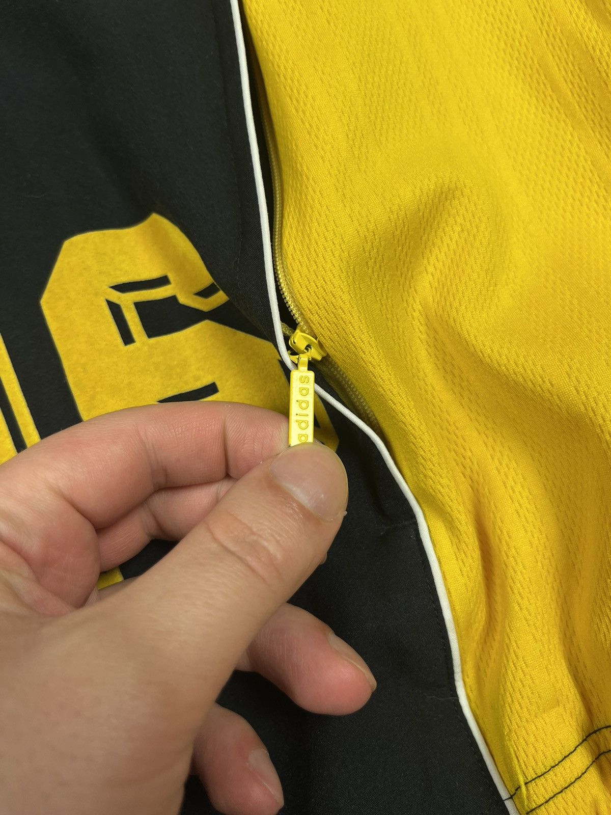 Adidas Vintage Adidas Soccer Jacket Yellow/Black SV POLICH/SCHLEICH Size US L / EU 52-54 / 3 - 4 Thumbnail