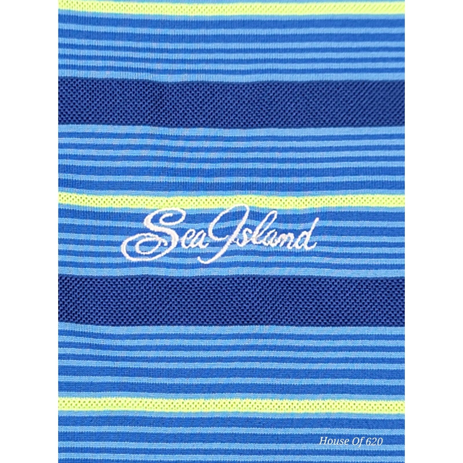 Nike Nike Polo Shirt Men M Blue Green Stripe Sea Island Golf Performance Short Sleeve Size US M / EU 48-50 / 2 - 4 Thumbnail