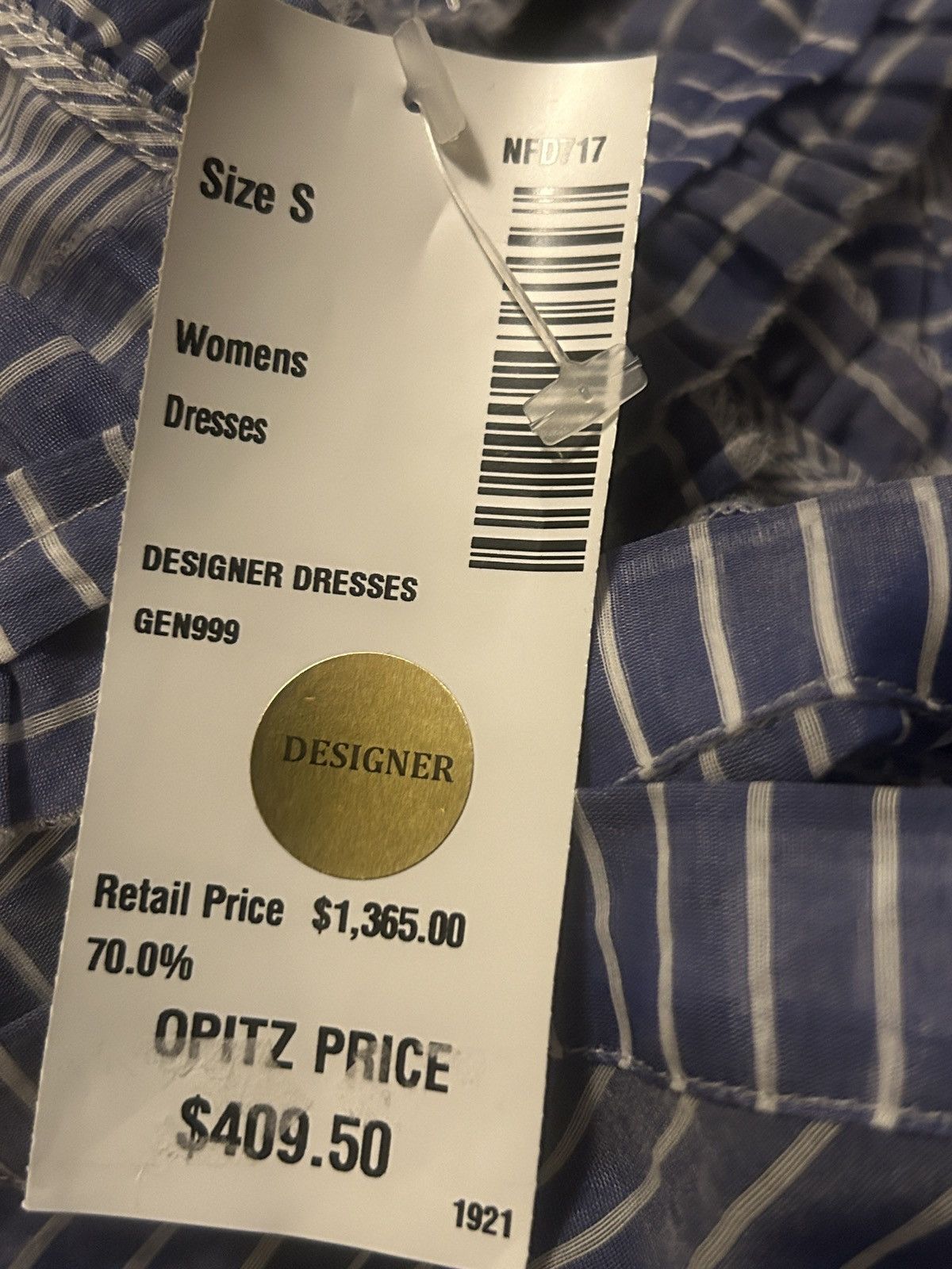 The Attico The Attico Margherita Cotton and Silk Stripe Dress size1 Size S / US 4 / IT 40 - 10 Thumbnail