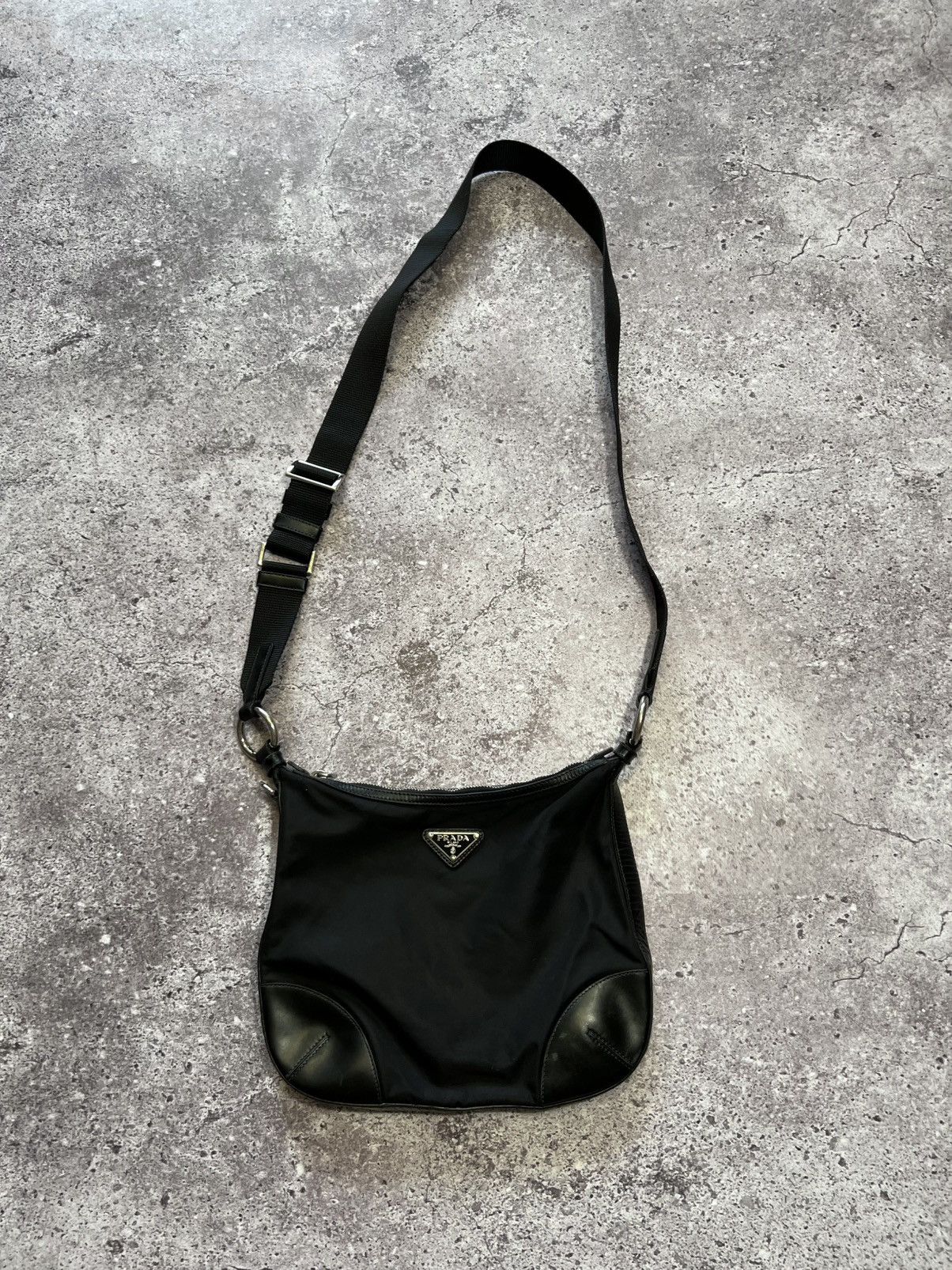 Authentic Prada Bag Nylon Shoulder Crossbody in Black, Men's