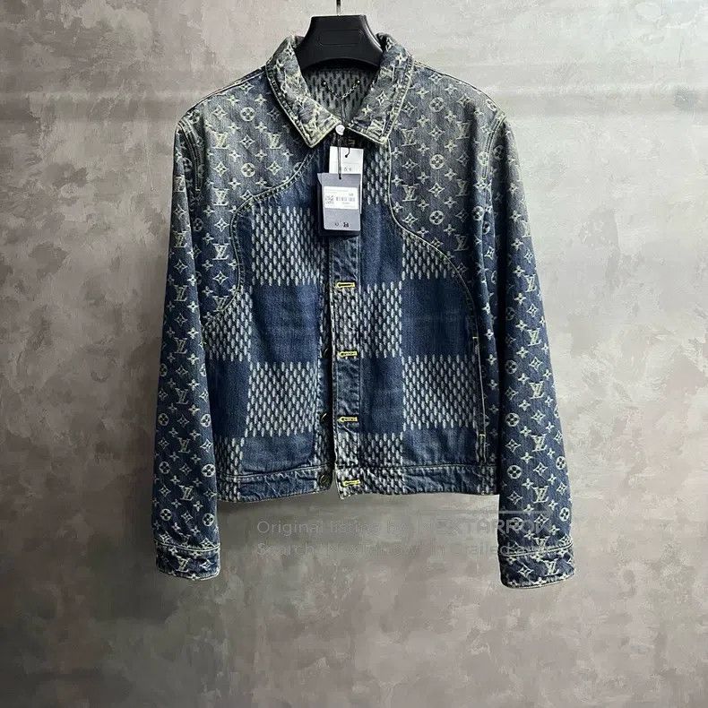 Louis Vuitton Louis Vuitton Navy Blue Co-branded Logo Plaid Full Print P Size US M / EU 48-50 / 2 - 1 Thumbnail