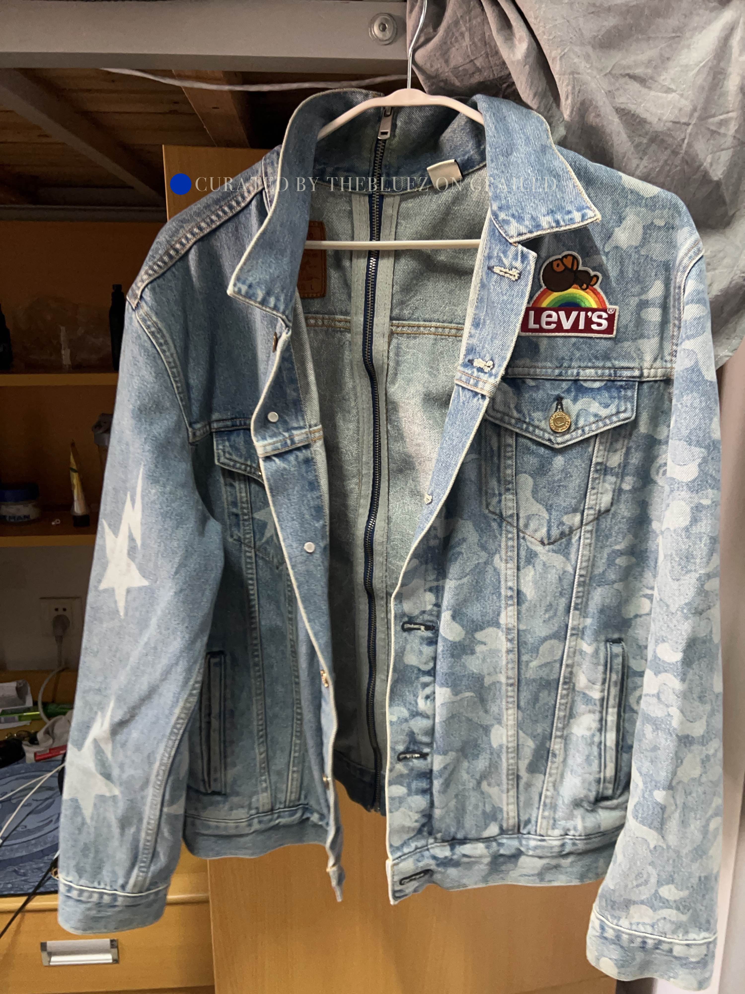 Bape Camo Denim Jacket in Blue - Size L Size US L / EU 52-54 / 3 - 1 Thumbnail