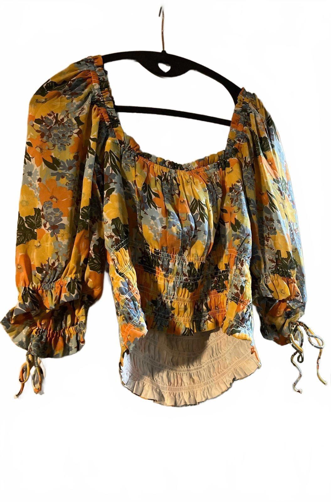 Abercrombie & Fitch Abercrombie & Fitch Floral Crop Top - L Size L / US 10 / IT 46 - 3 Thumbnail