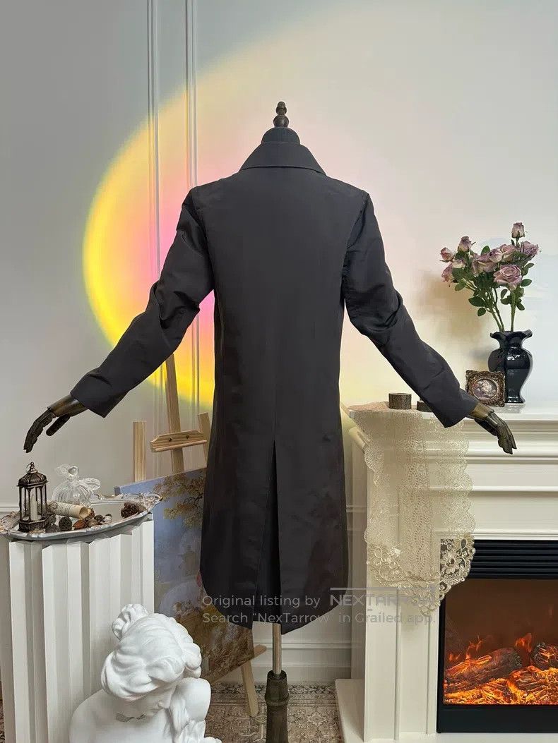 Hermes Hermes Vintage silk buttoned mid-length trench coat - grey Size S / US 4 / IT 40 - 2 Thumbnail