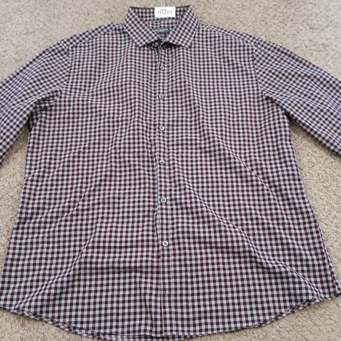 Van Heusen Van Heusen Shirt Mens XL Extra Slim Purple Plaid Long Sleeve Button Up Size US XL / EU 56 / 4 - 4 Thumbnail