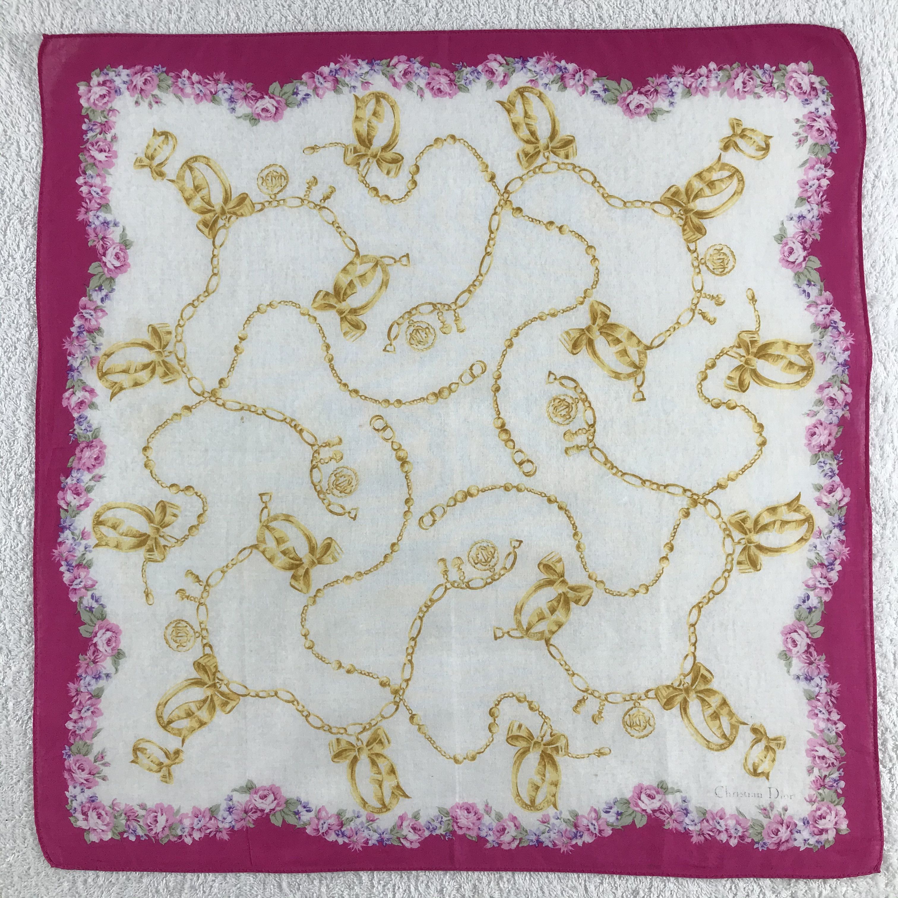 Christian Dior Monsieur × Vintage Christian Dior Bandana / Handkerchief / Neckerchief - S351 Size ONE SIZE - 1 Thumbnail