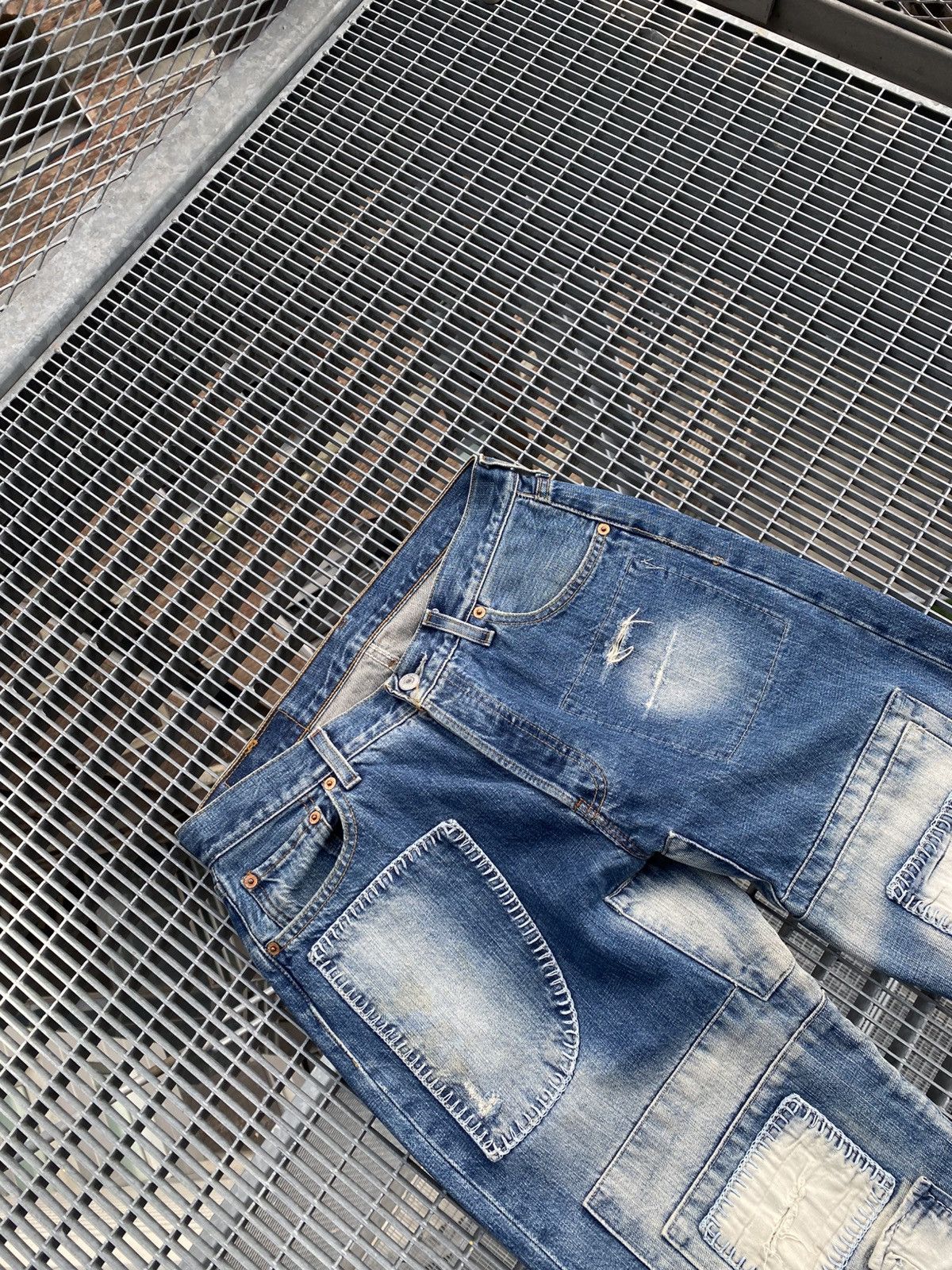 Levi's Levi’s 501 Vintage Patchwork Streetwear Jeans Size US 30 / EU 46 - 5 Thumbnail